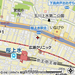 松屋 桜上水店周辺の地図