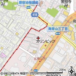 都営青山北町アパート２２号棟周辺の地図