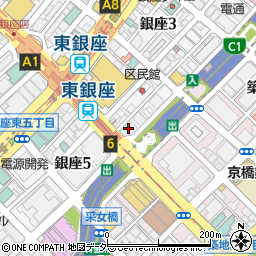 ローソン東銀座駅前店周辺の地図
