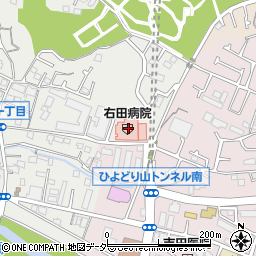 右田病院周辺の地図
