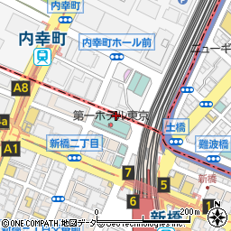 第一ホテル東京北側パーキングメーター周辺の地図