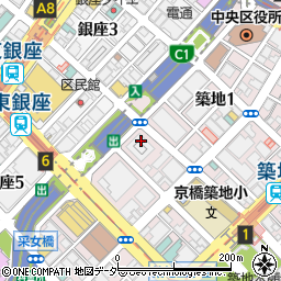新富鮨築地店周辺の地図