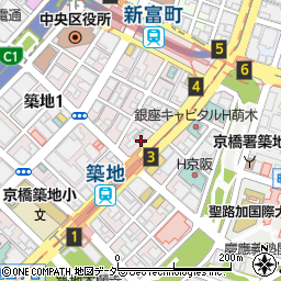 みずほ銀行築地駅前 ＡＴＭ周辺の地図