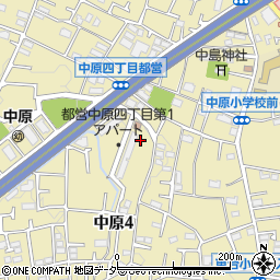 東京都三鷹市中原周辺の地図