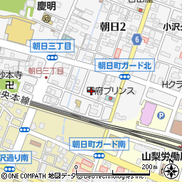 山梨県甲府市朝日2丁目9周辺の地図