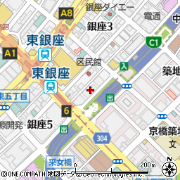 東京都中央区銀座4丁目14-15周辺の地図