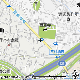 東京都八王子市大楽寺町584周辺の地図