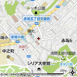 ユアー・パーキング赤坂６丁目臨時駐車場周辺の地図