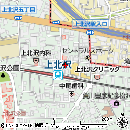 ファミリーマート上北沢四丁目店周辺の地図