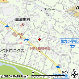 ダスキン　中野上町サービスマスター周辺の地図