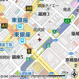 毎日新聞　銀座・新橋販売所周辺の地図