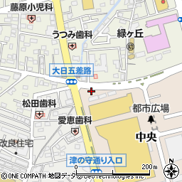 千葉県四街道市中央1-4周辺の地図