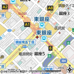 テング酒場 歌舞伎座前東銀座店周辺の地図