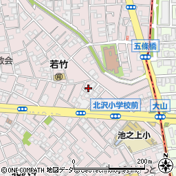 東京都世田谷区北沢5丁目周辺の地図