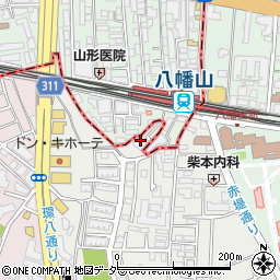 東京都世田谷区八幡山3丁目36周辺の地図