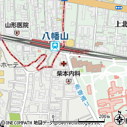 八幡山駅前郵便局 ＡＴＭ周辺の地図