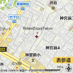 サンタモニカ　原宿店周辺の地図