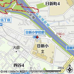 日新小学校前周辺の地図