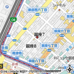 銀座　VAULT周辺の地図