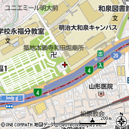 [葬儀場]築地本願寺 和田堀廟所周辺の地図