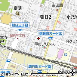 山梨県甲府市朝日2丁目8周辺の地図