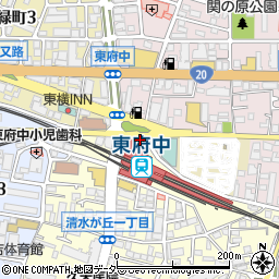 府中警察署東府中駅前交番周辺の地図