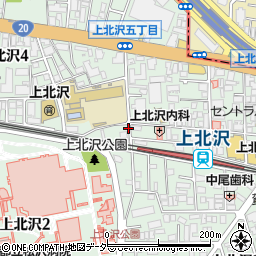 東京都世田谷区上北沢4丁目周辺の地図