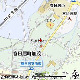 山梨県笛吹市春日居町加茂183周辺の地図