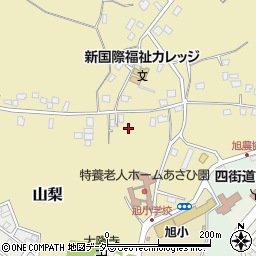 千葉県四街道市山梨1404-1周辺の地図