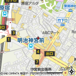 太田記念美術館周辺の地図