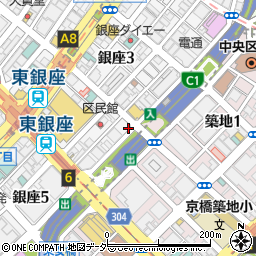 東京都中央区銀座4丁目14-2周辺の地図