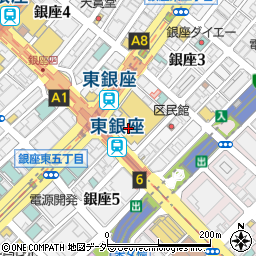 歌舞伎座３階花篭周辺の地図