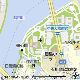 東京都中央区佃1丁目11周辺の地図