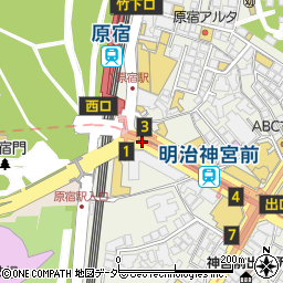 みずほ銀行千代田線明治神宮前駅 ＡＴＭ周辺の地図