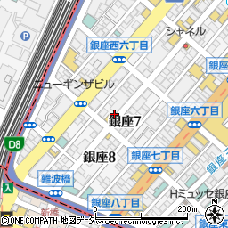 東京都中央区銀座7丁目5-8周辺の地図