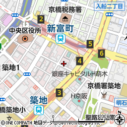 鍛冶屋 文蔵 新富町店周辺の地図