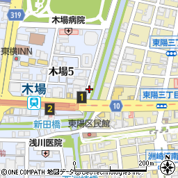 ハトのマークのひっこし専門　江東センター周辺の地図