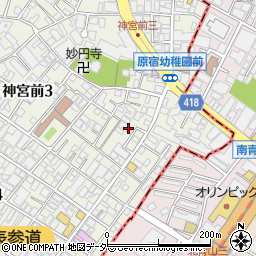 東京都渋谷区神宮前3丁目6周辺の地図