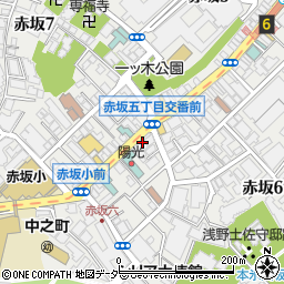 セブンイレブン赤坂６丁目店周辺の地図