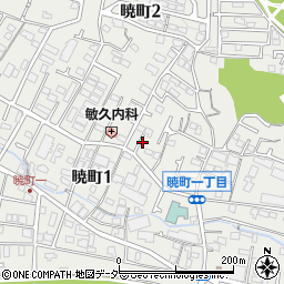 律美容室　暁店周辺の地図