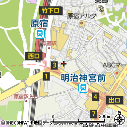 洋麺屋五右衛門 原宿2号店周辺の地図