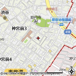 東京都渋谷区神宮前3丁目11周辺の地図