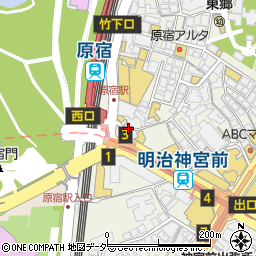 K　Braces矯正歯科原宿駅前周辺の地図