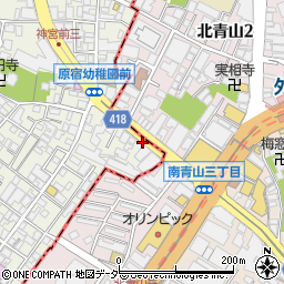 渋谷区外苑西通パーキングメーター１周辺の地図