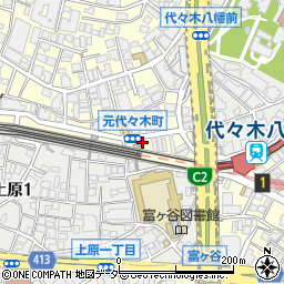 ポニークリーニング　代々木八幡駅北口店周辺の地図
