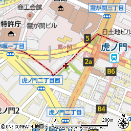 虎ノ門１丁目パーキングメーター周辺の地図