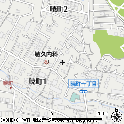 律美容室暁店周辺の地図