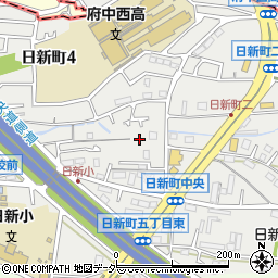 東京都府中市日新町5丁目1周辺の地図