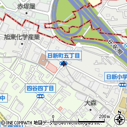 日新町五周辺の地図