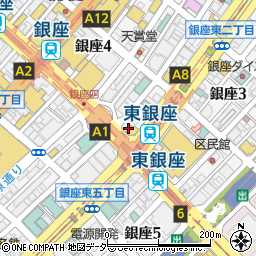 都営地下鉄東京都交通局　浅草線東銀座駅周辺の地図